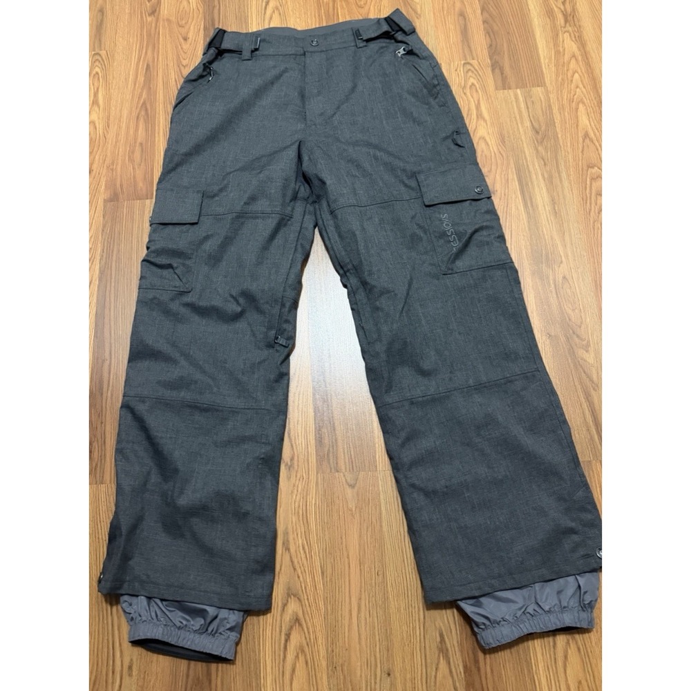 Sessions Ridge Series Snowboard Pants Mens Medium Cargo Ski Gray
